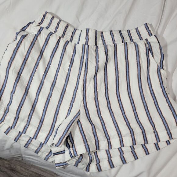 Copper key 2 piece shorts And Blouse Set Striped Sz Large NWT - Picture 6 of 11